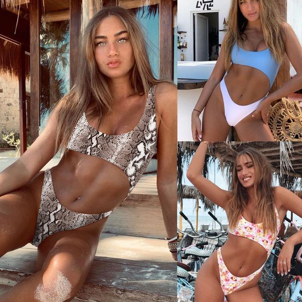 and american 2020 snake print one-piece european explosive female swimsuit bikini, White;black
and american 2020 snake print one-piece european explosive female swimsuit bikini, White;black