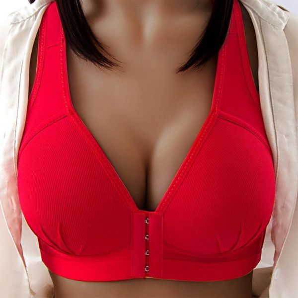 push up bra d cup front closure solid brassiere wireless bralette breast seamless bras for women underwear plus size 36-461, Red;black
push up bra d cup front closure solid brassiere wireless bralette breast seamless bras for women underwear plus size 36-461, Red;black