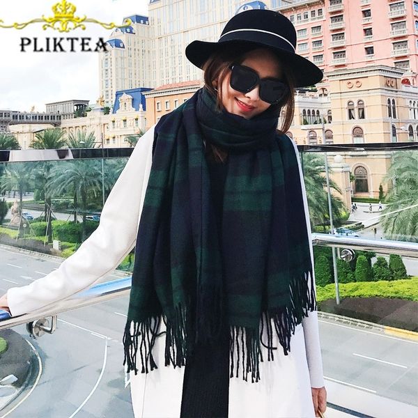 elegant dark green plaid cashmere scarf for women winter plaid shawl female winter poncho design ladies red tippet scarves y201024, Blue;gray
elegant dark green plaid cashmere scarf for women winter plaid shawl female winter poncho design ladies red tippet scarves y201024, Blue;gray