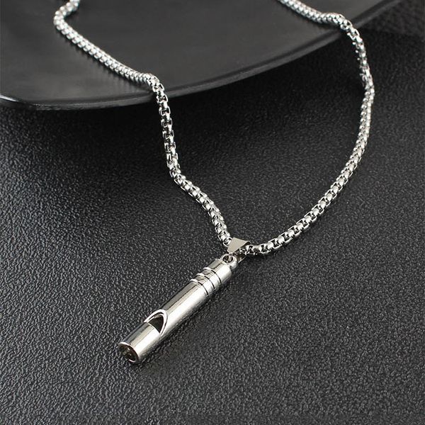 whistle long whistle necklace can blow decorations men's ins pendant small chain cool and handsome gift, Silver
whistle long whistle necklace can blow decorations men's ins pendant small chain cool and handsome gift, Silver