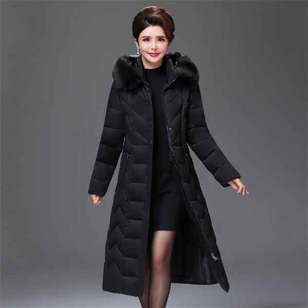 x-long winter casual jacket women office ladies parka mujer plus size solid hooded with fur collar slim women's thick coat 201119, Black
x-long winter casual jacket women office ladies parka mujer plus size solid hooded with fur collar slim women's thick coat 201119, Black
