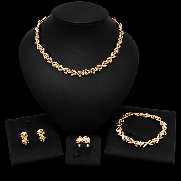 yulaili new fashion 18k gold plated crystal necklaces stud earrings bracelet ring for women wedding jewelry sets wholesale ing, Black
yulaili new fashion 18k gold plated crystal necklaces stud earrings bracelet ring for women wedding jewelry sets wholesale ing, Black