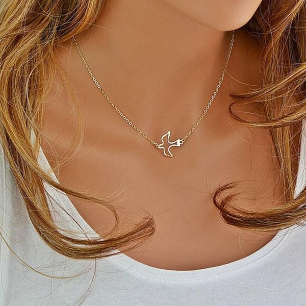 minimalist sweet peaceful dove necklace for women good luck lucky charm jewelry stainless steel flying bird necklace collier bff, Silver
minimalist sweet peaceful dove necklace for women good luck lucky charm jewelry stainless steel flying bird necklace collier bff, Silver