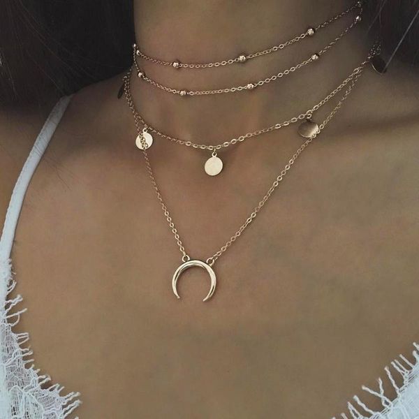 chains retro statement moon multi layer necklace set for women bohemian vintage jewelry disc pendant stacked boho, Silver
chains retro statement moon multi layer necklace set for women bohemian vintage jewelry disc pendant stacked boho, Silver