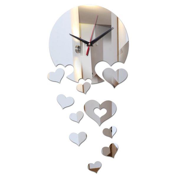 fahison heart decor home wall watches modern style living room mirror acrylic diy wall clocks needle quartz clock
fahison heart decor home wall watches modern style living room mirror acrylic diy wall clocks needle quartz clock