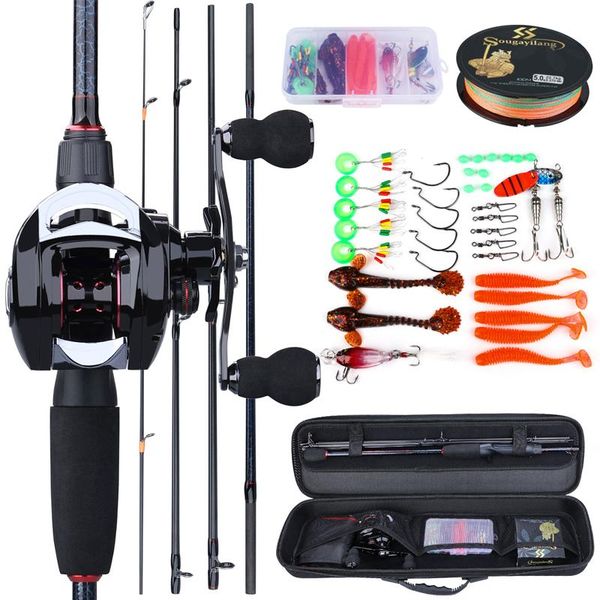sougayilang portable travel fishing combo 1.8-2.4m casting fishing rod and 18+1bb reel combo line lures bag accessories
sougayilang portable travel fishing combo 1.8-2.4m casting fishing rod and 18+1bb reel combo line lures bag accessories