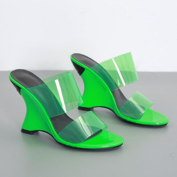 slippers leisure summer 2021 pvc transparent wedges women's shoes high heel slip on slides pink green 35-421, Black
slippers leisure summer 2021 pvc transparent wedges women's shoes high heel slip on slides pink green 35-421, Black