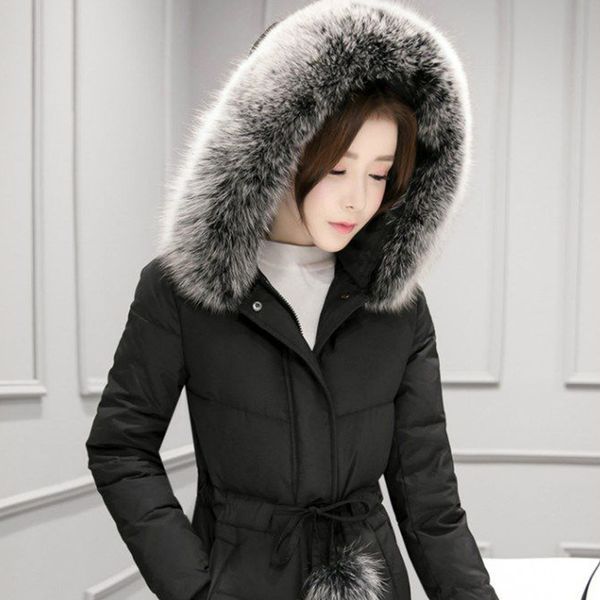 winter autumn with hoodie skin collar outerwear size large 2xl thin long taped coat feamle female thy2, Black
winter autumn with hoodie skin collar outerwear size large 2xl thin long taped coat feamle female thy2, Black