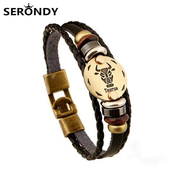 charm bracelets leather alloy punk twelve constellations braided rope bracelet for women men gift 2021 jewelry accessories sl10662, Golden;silver
charm bracelets leather alloy punk twelve constellations braided rope bracelet for women men gift 2021 jewelry accessories sl10662, Golden;silver