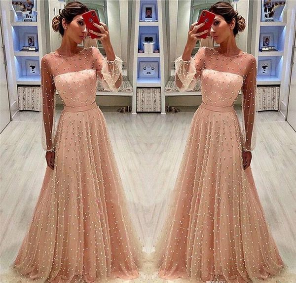 long sleeves peach prom dresses a line formal women holiday wear celebrity party gowns plus size vestidos de coctel, Black
long sleeves peach prom dresses a line formal women holiday wear celebrity party gowns plus size vestidos de coctel, Black