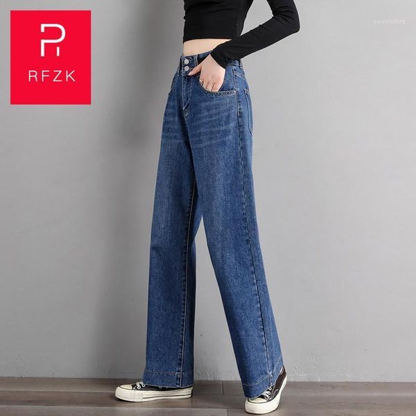rfzk 2020 denim wide-leg pants women's loose drape was thin students high waist straight straight long elegant trousers autumn1, Blue
rfzk 2020 denim wide-leg pants women's loose drape was thin students high waist straight straight long elegant trousers autumn1, Blue