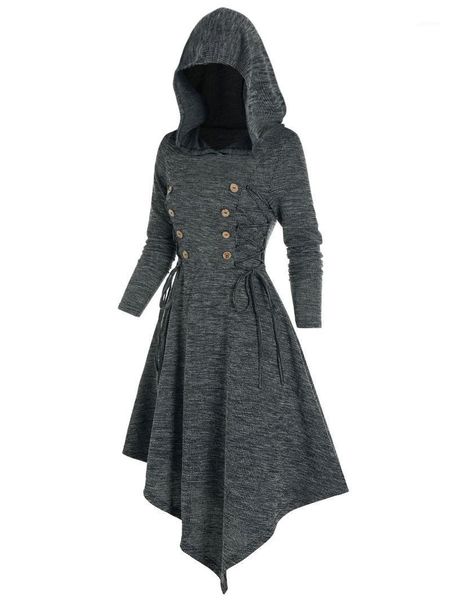 wipalo gothic casual women dress plus size lace up mock button hooded asymmetrical dress high waist long sleeves knitted dresses1, Black;gray
wipalo gothic casual women dress plus size lace up mock button hooded asymmetrical dress high waist long sleeves knitted dresses1, Black;gray