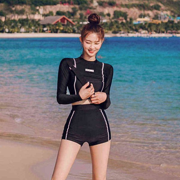 luxury designer women' swimwear bikini split body conservative slim women' black long sleeve sports swimsuit, Red;black
luxury designer women' swimwear bikini split body conservative slim women' black long sleeve sports swimsuit, Red;black