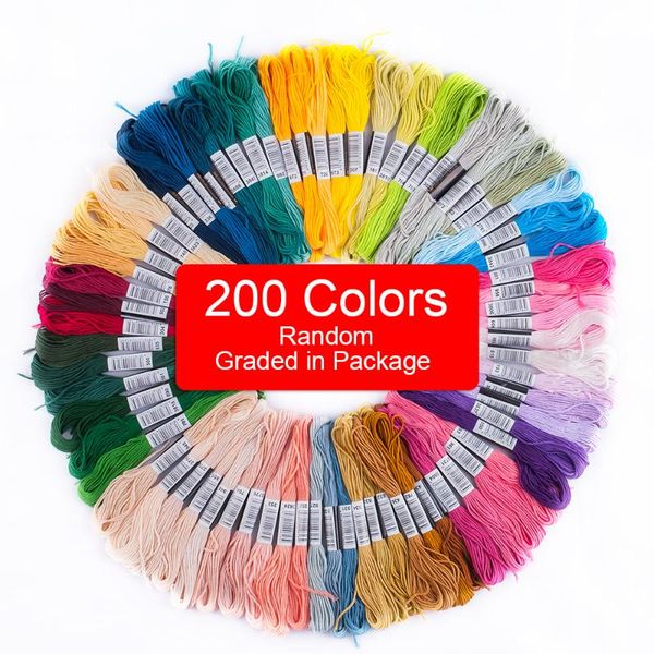 200 colors random embroidery floss/thread diy silk line branch threads similar dmc thread cross stitch sewing thread skeins, Black;white
200 colors random embroidery floss/thread diy silk line branch threads similar dmc thread cross stitch sewing thread skeins, Black;white