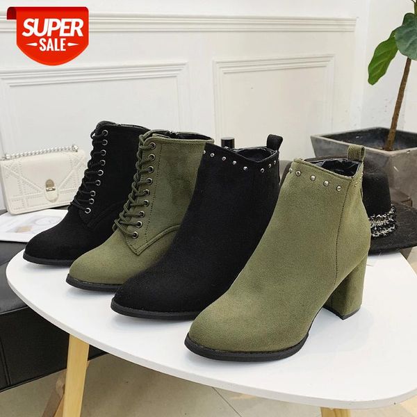 2019 ankle boots for women shallow pointed toe square heel women boots retro quality suede rivets women's platform #d06q, Black
2019 ankle boots for women shallow pointed toe square heel women boots retro quality suede rivets women's platform #d06q, Black