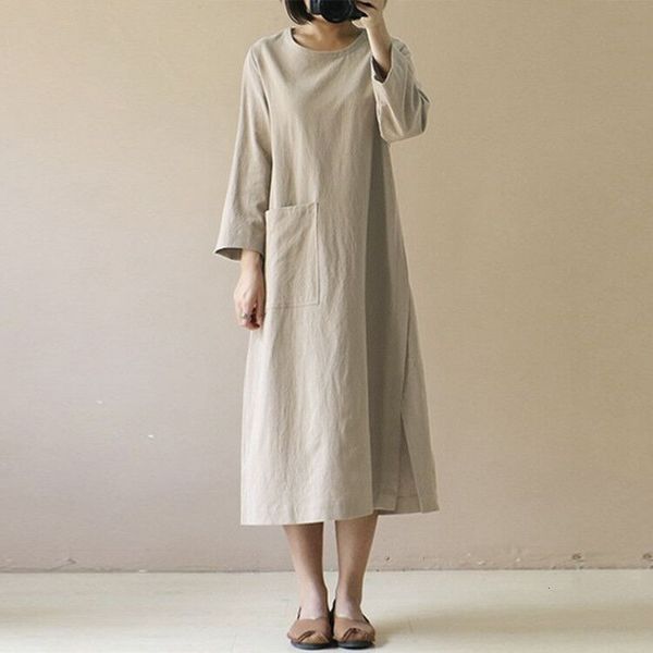 2021 new vintage female in medium solid length neck-pocket cotton and mid-calf linen plus size loose the line dressed as spring fall life, Black;gray
2021 new vintage female in medium solid length neck-pocket cotton and mid-calf linen plus size loose the line dressed as spring fall life, Black;gray