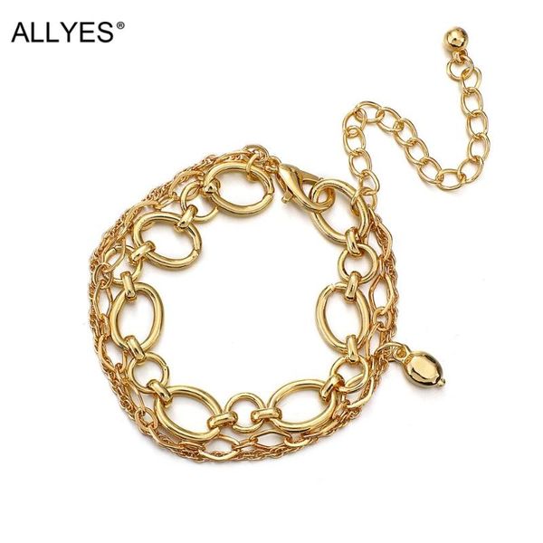 allyes vintage boho multilayer gold color metal chain bracelets for women simple bracelets bangles fashion jewelry couple gifts, Golden;silver
allyes vintage boho multilayer gold color metal chain bracelets for women simple bracelets bangles fashion jewelry couple gifts, Golden;silver