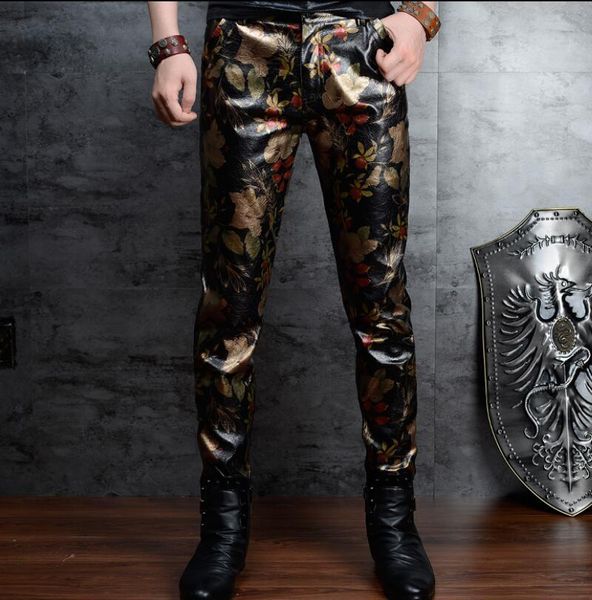 men's pants 28-36 autumn winter men leather trousers plus velvet thick slim small foot camouflage print stylist style boot, Black
men's pants 28-36 autumn winter men leather trousers plus velvet thick slim small foot camouflage print stylist style boot, Black