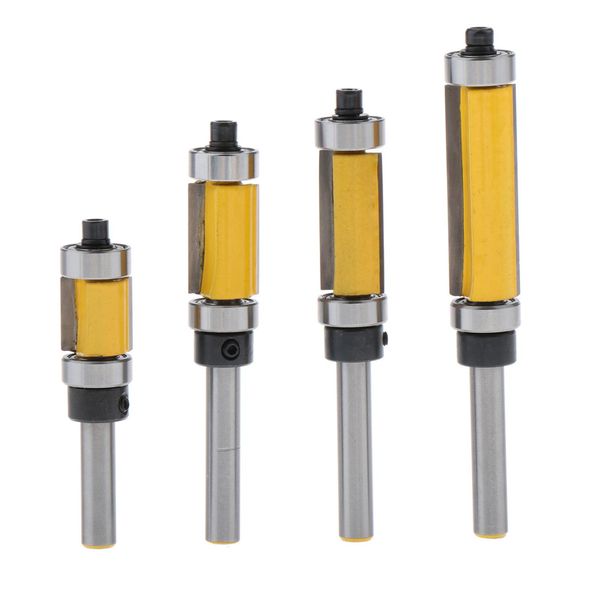 4pcs flush trim router bits, 1/4'' shank bearing flush trim pattern router set for milling cutter woodworking tool
4pcs flush trim router bits, 1/4'' shank bearing flush trim pattern router set for milling cutter woodworking tool