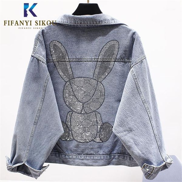 korean women's cartoon denim jacket pocket diamonds long sleeve jeans jacket women short coat loose fashion washed jeans coat1, Black;brown
korean women's cartoon denim jacket pocket diamonds long sleeve jeans jacket women short coat loose fashion washed jeans coat1, Black;brown