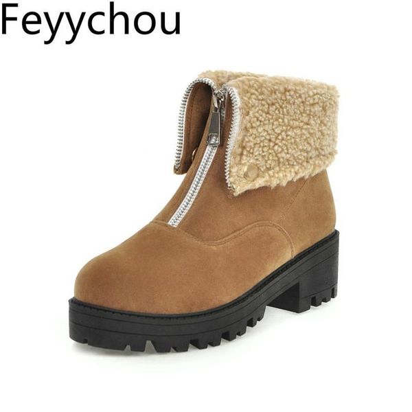 women boots autumn winter warm ankle round toe snow boots platform flock med heel 2020 new fashion black big size 34-46
women boots autumn winter warm ankle round toe snow boots platform flock med heel 2020 new fashion black big size 34-46