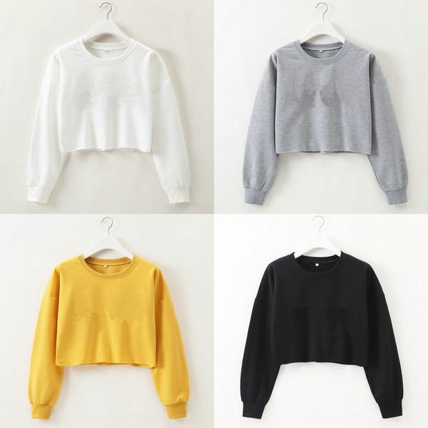 women's autumn new ins internet celebrity selling navel sweater short solid color round neck long sleeve sweater mo6aq, Black
women's autumn new ins internet celebrity selling navel sweater short solid color round neck long sleeve sweater mo6aq, Black