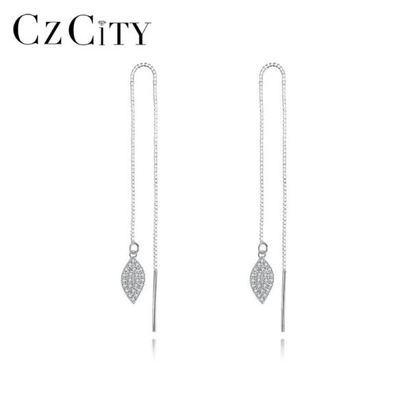 czcity 925 sterling silver tassel leaf-shaped drop earrings for women wedding anniversary cz fine jewelry brincos se20052107
czcity 925 sterling silver tassel leaf-shaped drop earrings for women wedding anniversary cz fine jewelry brincos se20052107