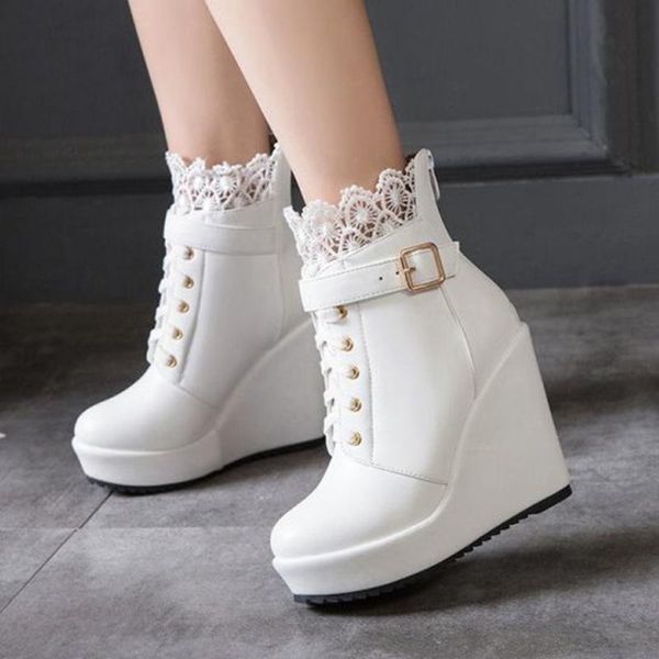 boots brand big size 43 female ankle platform wedges high heels lace elegant fashion winter shoes women, Black
boots brand big size 43 female ankle platform wedges high heels lace elegant fashion winter shoes women, Black