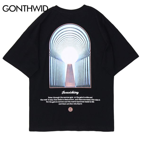 gonthwid creative narrow gate print short sleeve t-shirts streetwear men hip hop casual tshirts harajuku fashion summer tee 1005, White;black
gonthwid creative narrow gate print short sleeve t-shirts streetwear men hip hop casual tshirts harajuku fashion summer tee 1005, White;black