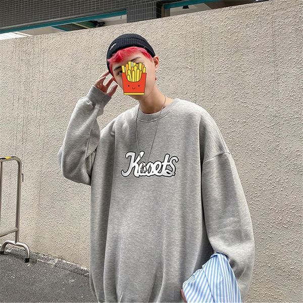 new autumn/winter fasion ins popular printed and velvet round neck oodie for male students korean version t-sirt oodies#258#518111111, Black 
new autumn/winter fasion ins popular printed and velvet round neck oodie for male students korean version t-sirt oodies#258#518111111, Black