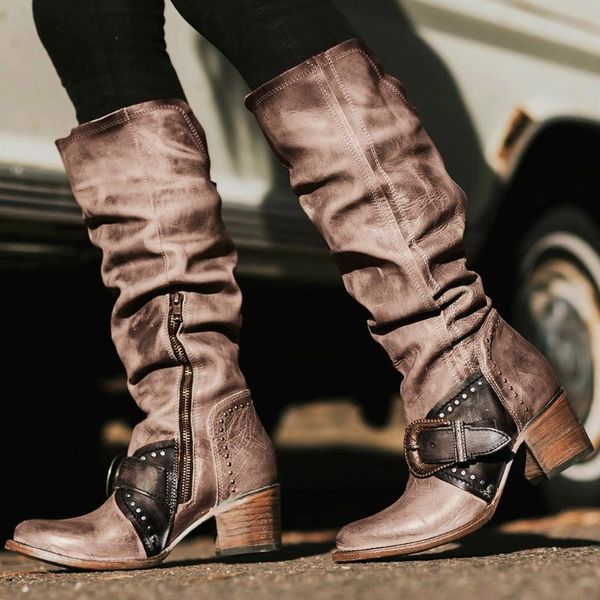 women fashion motorcycle boots winter casual long knee-high cowboy boots female vintage retro zipper knight boot wester booties, Black
women fashion motorcycle boots winter casual long knee-high cowboy boots female vintage retro zipper knight boot wester booties, Black