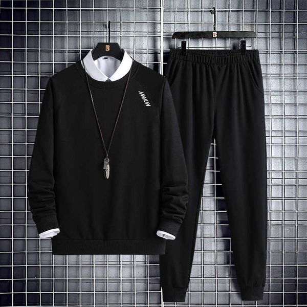 2020 round sportswear new spring autumn neck sweater trend korean version slim men's casual two piece set, Gray
2020 round sportswear new spring autumn neck sweater trend korean version slim men's casual two piece set, Gray