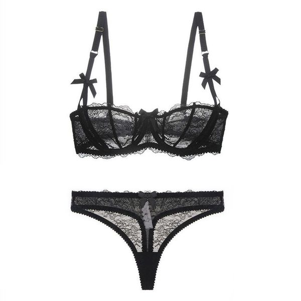 2021 european and american style 1/2 half cup lace bow tie plus size with thong bra panty set adjusted-straps, Red;black
2021 european and american style 1/2 half cup lace bow tie plus size with thong bra panty set adjusted-straps, Red;black