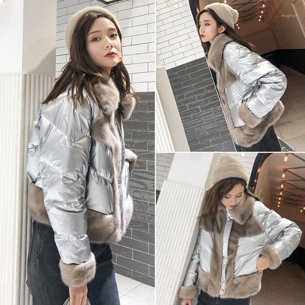 fabric new bright 2020 fashion down jacket women short paragraph stitching mink jacket small leather1, Black
fabric new bright 2020 fashion down jacket women short paragraph stitching mink jacket small leather1, Black