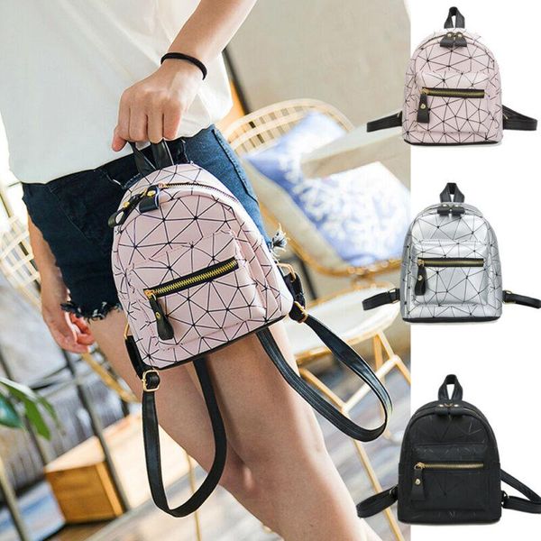 women mini backpack pu leather shoulder school rucksack ladies girls travel bag
