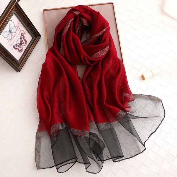 100% silk scarf women's fashion large sunscreen shawls wraps lightweight striped pattern wool wraps for woman t200407, Blue;gray
100% silk scarf women's fashion large sunscreen shawls wraps lightweight striped pattern wool wraps for woman t200407, Blue;gray