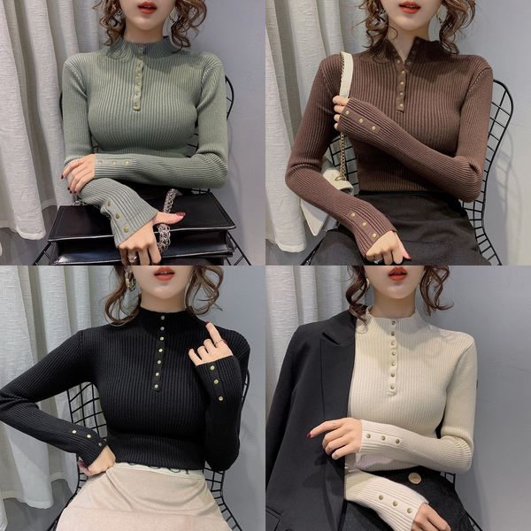 new south korean base t-shirt half high neck solid color loose fit long sleeve pullover sweater women fashion pullover clothing women's, White;black
new south korean base t-shirt half high neck solid color loose fit long sleeve pullover sweater women fashion pullover clothing women's, White;black