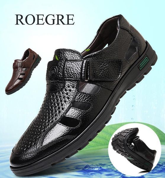 2019 men sandals genuine leather cowhide male summer shoes outdoor beach slippers business casual sandals roman shoes 38-48 y200702, Black
2019 men sandals genuine leather cowhide male summer shoes outdoor beach slippers business casual sandals roman shoes 38-48 y200702, Black