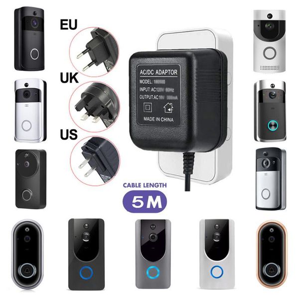110v-240v converter adapter 18v ac transformer for wifi wireless doorbell camera ip video intercom ring power adapter eu/us/uk
110v-240v converter adapter 18v ac transformer for wifi wireless doorbell camera ip video intercom ring power adapter eu/us/uk