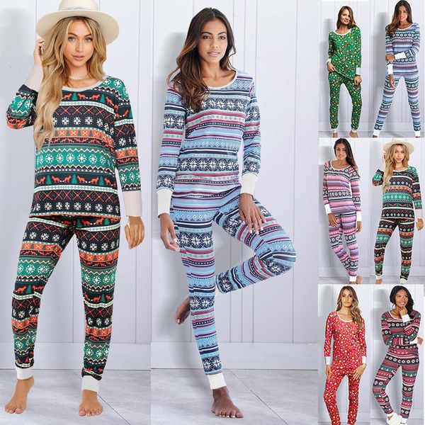 2020 women christmas two piece clothes sets long sleeve + pants 2 piece xmas snowflake print fall autumn home wear, White
2020 women christmas two piece clothes sets long sleeve + pants 2 piece xmas snowflake print fall autumn home wear, White