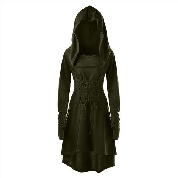 women costumes lace up hooded vintage pullover high low bandage long dress cloak halloween costumes for women dress, Black;gray
women costumes lace up hooded vintage pullover high low bandage long dress cloak halloween costumes for women dress, Black;gray