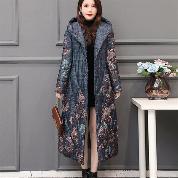 mid-length printed cotton-padded jacket women 2021 winter new retro chinese ethnic style hooded long-sleeved loose coat trendy, Black
mid-length printed cotton-padded jacket women 2021 winter new retro chinese ethnic style hooded long-sleeved loose coat trendy, Black