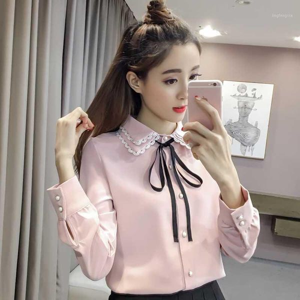 2020 new autumn long sleeve slim bow blouse female work office casual fashion korean styles solid sweat student shirts w1341, White
2020 new autumn long sleeve slim bow blouse female work office casual fashion korean styles solid sweat student shirts w1341, White