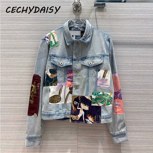 vintage print pattern patchwork light blue jeans jackets for women single breasted streetwear fashion denim jacket casual za 201028, Black;brown
vintage print pattern patchwork light blue jeans jackets for women single breasted streetwear fashion denim jacket casual za 201028, Black;brown