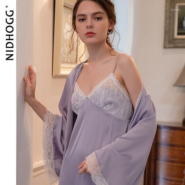 autumn sling skirt lace robe sets solid long sleeve womens 2 piece sleep set robe and nightgown satin night dress sleepwear1, Black;red
autumn sling skirt lace robe sets solid long sleeve womens 2 piece sleep set robe and nightgown satin night dress sleepwear1, Black;red