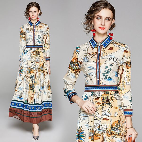 new spring summer fall autumn runway vintage floral print collar long sleeve empire waist women ladies casual party beach maxi dress, Black;gray
new spring summer fall autumn runway vintage floral print collar long sleeve empire waist women ladies casual party beach maxi dress, Black;gray