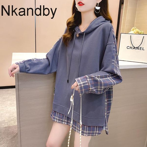 large size plaid patchwork hooded sweatshirts women 2020 autumn trendy loose jip hop korean hoody sweatshirt oversize streetwear, Black
large size plaid patchwork hooded sweatshirts women 2020 autumn trendy loose jip hop korean hoody sweatshirt oversize streetwear, Black