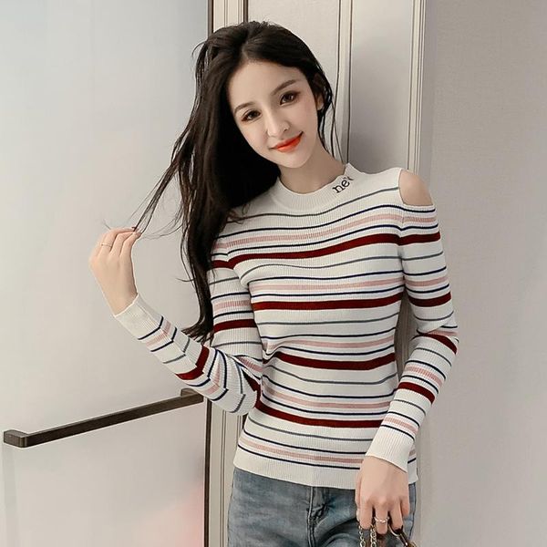 women's sweaters lucyever fashion striped women pullover sweater autumn winter hollow out o-neck knit korean girls long sleeve blou, White;black
women's sweaters lucyever fashion striped women pullover sweater autumn winter hollow out o-neck knit korean girls long sleeve blou, White;black