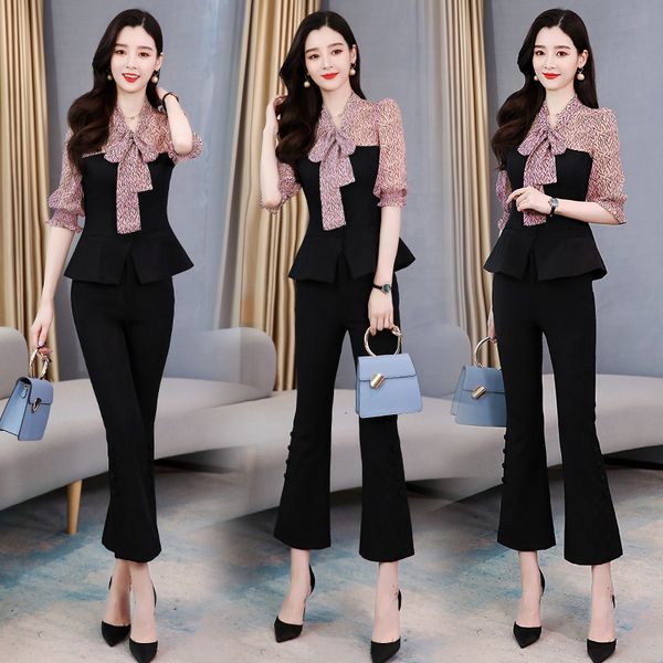 chiffon piece office women two sets of female shirts in women's pants femme deux parts ubv6, White
chiffon piece office women two sets of female shirts in women's pants femme deux parts ubv6, White