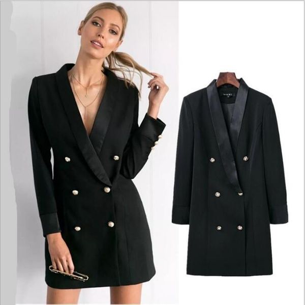 2020 new black long blazers women slim double breasted button women's casual suit coat jackets ladies office blazers long sleeve, White;black
2020 new black long blazers women slim double breasted button women's casual suit coat jackets ladies office blazers long sleeve, White;black